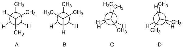 Which of the staggered conformations of 2-methylbutane is most stable?  