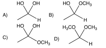 Which of the following is a hemiacetal?  