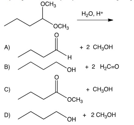 Identify the products of the hydrolysis of the following compound.
