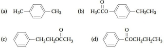 A NMR spectrum shows a singlet at 7.3 ppm, a triplet at 4.3, a triplet at 2.9, and a singlet at 2.0. The relative areas are 5, 2, 2, and 3, respectively. Which of the following compounds is compat- ible with this spectrum?