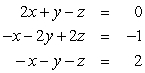 Use Gaussian elimination to find all solutions to the given system of equations. Work directly with equations rather than matrices.   
