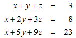 The system of linear equations has infinitely many solutions.   