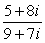 Write the expression in the form a + bi, where a and b are real numbers.