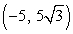  Convert the rectangular coordinates    to polar coordinates (r,  \theta ). Use radians, and always choose the angle to lie in the interval (-  \pi ,   \pi ]. Give the exact answer. 