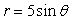 Sketch the graph for the polar equation     for     .   