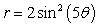 Sketch the graph for the polar equation     for    .   