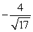<strong>Suppose u is in the interval , with tan(u) = 4. Find an exact expression for csc(u).</strong> A) B) C) D)