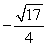 <strong>Suppose u is in the interval , with tan(u) = 4. Find an exact expression for csc(u).</strong> A) B) C) D)