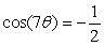 Find the four smallest positive numbers \theta such that . Give the exact answers.