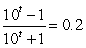Find a number t such that . Round your answer to four decimal places.