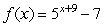 Find a formula for the inverse function of the indicated function f.