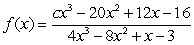 <strong>Find a constant c such that , where .</strong> A) 4 B) 16 C) 0 D) -4