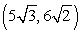 Find the distance between the points and . (Give the exact answer.)