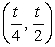 Find a number t such that the point lies on the line containing the points (1, 0) and (2, -2).