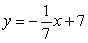 Find a number t such that the line in the xy-plane containing the points (7, t) and (8, 7) is perpendicular to the line .