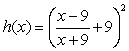 Suppose . If f(x) = (x + 9)<sup>2</sup>, then find a function g such that .