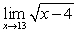 Find the limit by using limit laws and special limits.   