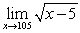 Find the limit by using limit laws and special limits.  