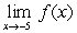 For the graph of the function f shown, state the value of the given quantity.