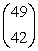 Evaluate the binomial coefficient .