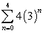 Find the sum of the finite geometric series .