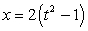 <strong>The given parametric equations define a plane curve. Find an equation in rectangular form that also corresponds to the plane curve. , </strong> A) B) C) D)