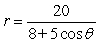 <strong>For the polar equation, graph the conic. </strong> A) B) C) D)