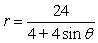 <strong>For the polar equation, graph the conic. </strong> A) B) C) D)
