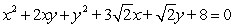 Graph the second-degree equation. (Hint: Transform the equation into an equation that contains no xy term.)