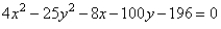 Graph the hyperbola.  