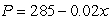 Employ the following supply and demand equations. Demand Supply Write a system of linear inequalities corresponding to the consumer surplus.