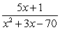 <strong>Write the form of the partial fraction decomposition for the given rational expression. Do not solve for the constants. </strong> A) B) C) D)