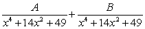 <strong>Write the form of the partial fraction decomposition for the given rational expression. Do not solve for the constants. </strong> A) B) C) D)