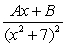 <strong>Write the form of the partial fraction decomposition for the given rational expression. Do not solve for the constants. </strong> A) B) C) D)
