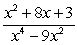 Write the form of the partial fraction decomposition for the given rational expression. Do not solve for the constants.  