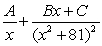 <strong>Write the form of the partial fraction decomposition for the given rational expression. Do not solve for the constants. </strong> A) B) C) D)