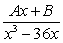 <strong>Write the form of the partial fraction decomposition for the given rational expression. Do not solve for the constants. </strong> A) B) C) D)
