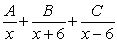 <strong>Write the form of the partial fraction decomposition for the given rational expression. Do not solve for the constants. </strong> A) B) C) D)