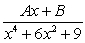 <strong>Write the form of the partial fraction decomposition for the given rational expression. Do not solve for the constants. </strong> A) B) C) D)