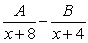 <strong>Write the form of the partial fraction decomposition for the given rational expression. Do not solve for the constants. </strong> A) B) C) D)