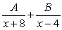 <strong>Write the form of the partial fraction decomposition for the given rational expression. Do not solve for the constants. </strong> A) B) C) D)