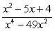 Write the form of the partial fraction decomposition for the given rational expression. Do not solve for the constants.  