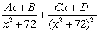 <strong>Write the form of the partial fraction decomposition for the given rational expression. Do not solve for the constants. </strong> A) B) C) D)