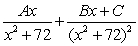 <strong>Write the form of the partial fraction decomposition for the given rational expression. Do not solve for the constants. </strong> A) B) C) D)