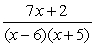 <strong>Write the partial fraction decomposition for the given rational expression. </strong> A) B) C) D)