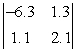 <strong>Evaluate the 2 x 2 determinant. </strong> A) -14.66 B) -11.8 C) -1.8 D) 14.66