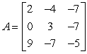 Find the inverse of the matrix.   
