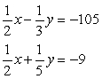 Solve the system of linear equations by elimination.   
