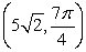 <strong>Convert the point to exact polar coordinates. Assume 0 \le \theta \le 2 \pi . </strong> A) B) C) D)