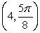 Plot the point in a polar coordinate system.